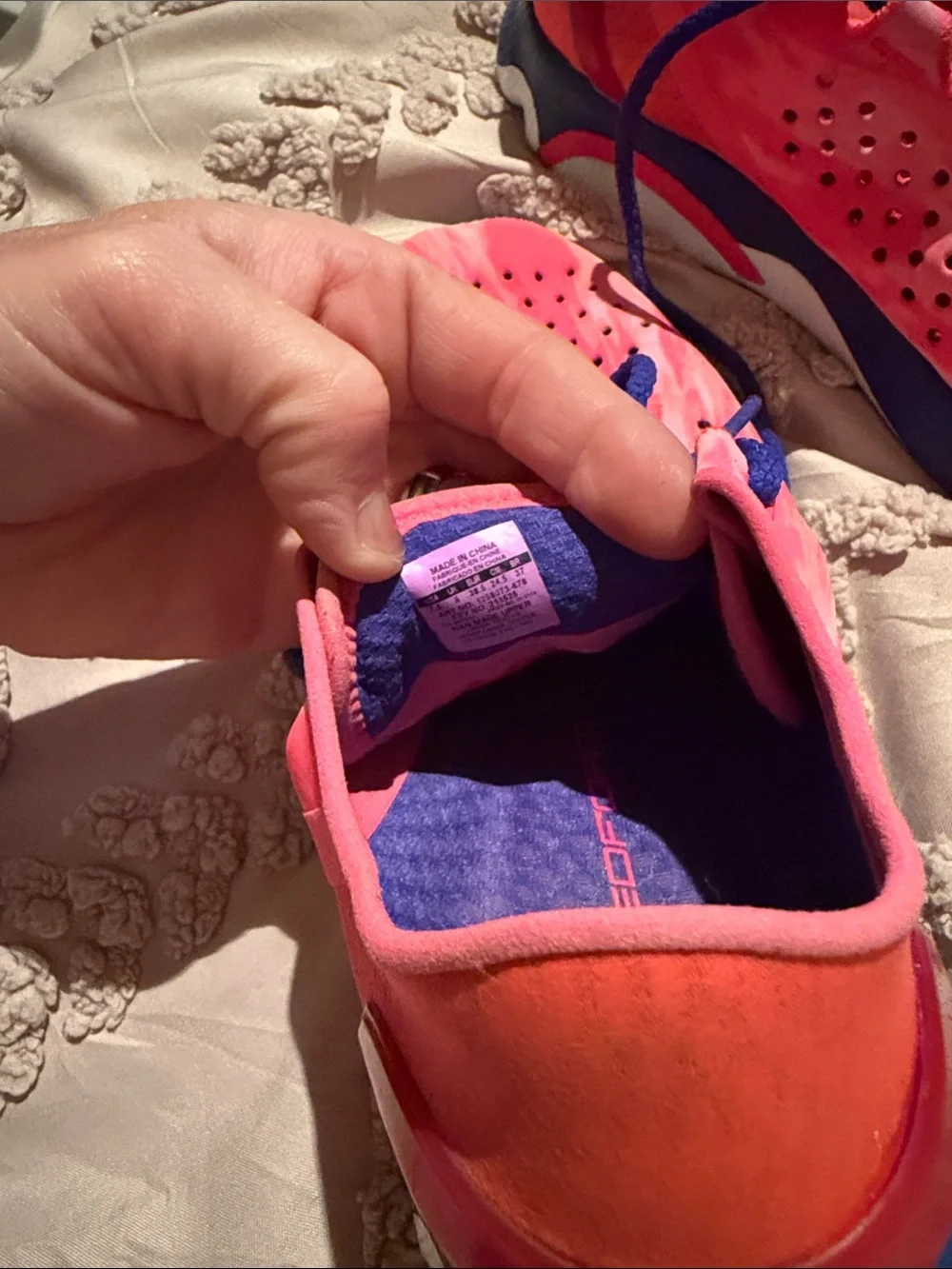 Under Armour Hot Pink and Blue Performance Training Shoes